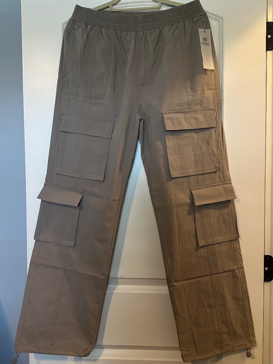 Mono B Pants - Mono B Nylon Cargo Pants - L - Mocha